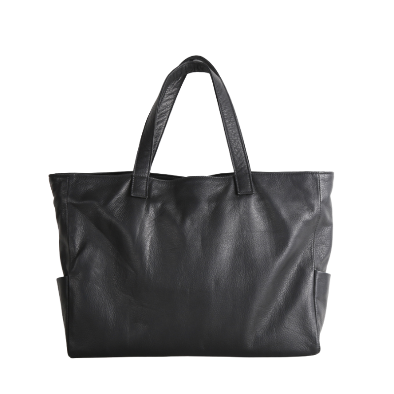 Leather tote bag