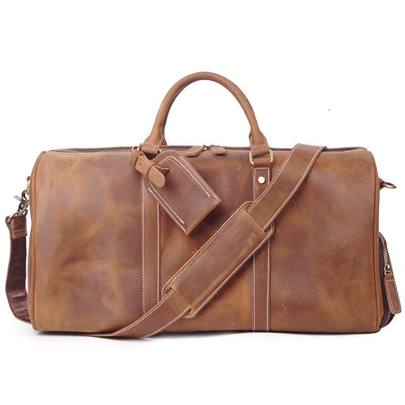Leather travel bag