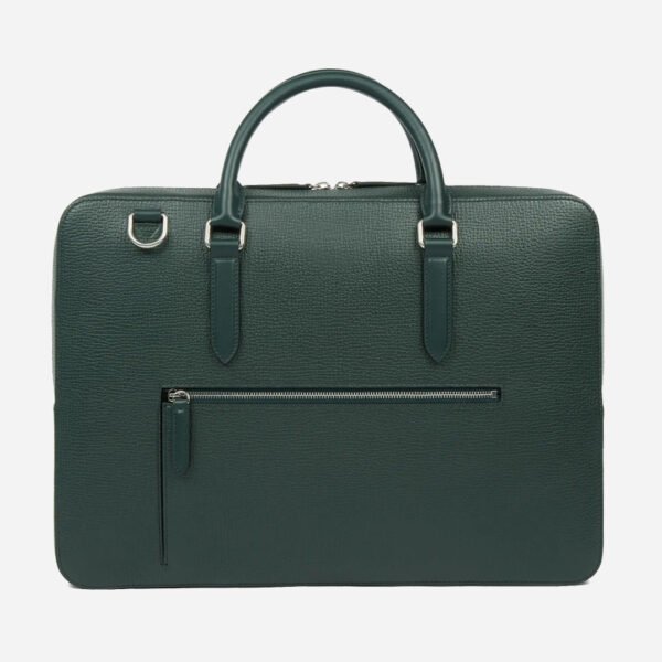 Manufacturers Custom With Logo Slim Luxury Premium Work Office Business Travel Grained Leather Briefcase Laptop Bag for Men Women