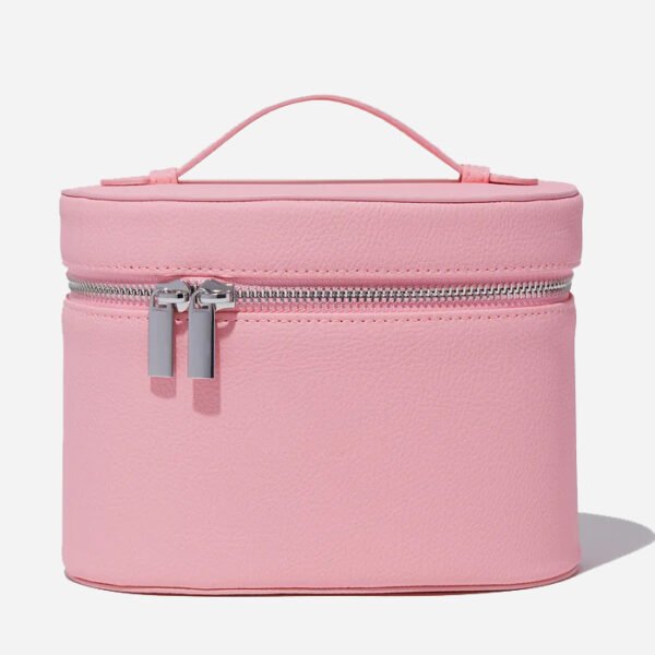 Manufacturers Custom With Logo Removable Compartments Small Mini Travel Leather Skincare Vanity Beauty Makeup Cosmetic Case Bags