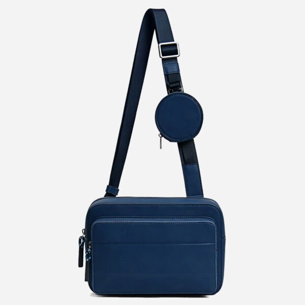 Manufacturers Custom Logo Unisex Fashion Premium Small Mini Vegan Pu Leather Sling Shoulder Messenger Crossbody Bag for Men Women