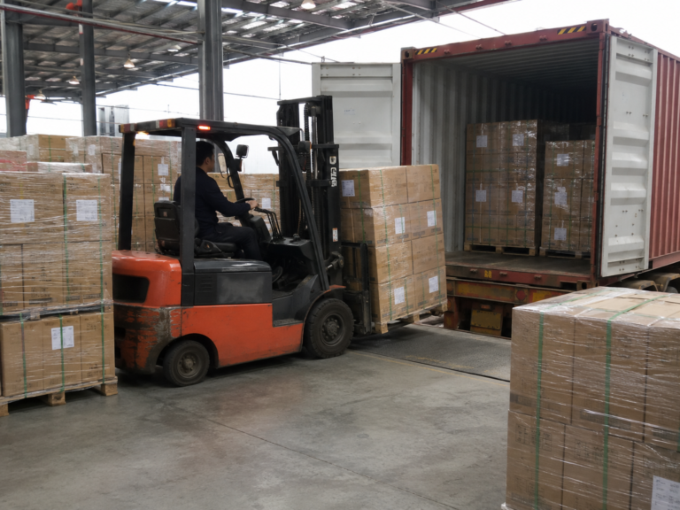 Export carton packing and shipment preparation for bulk bag orders with container loading support.